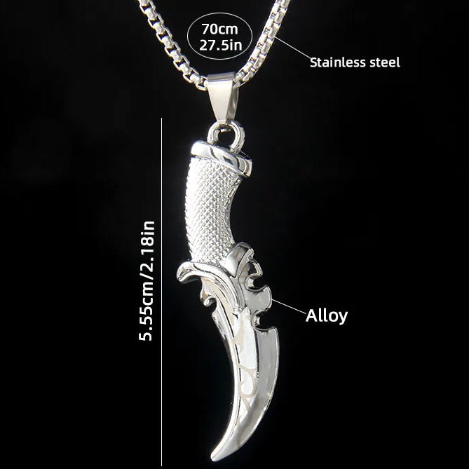 Retro Knife Pendant and Chain
