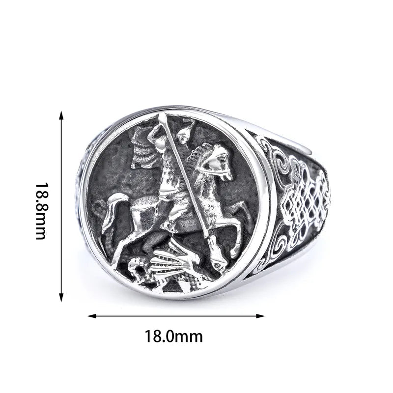 Men's St George Ring - 18k Gold Plated