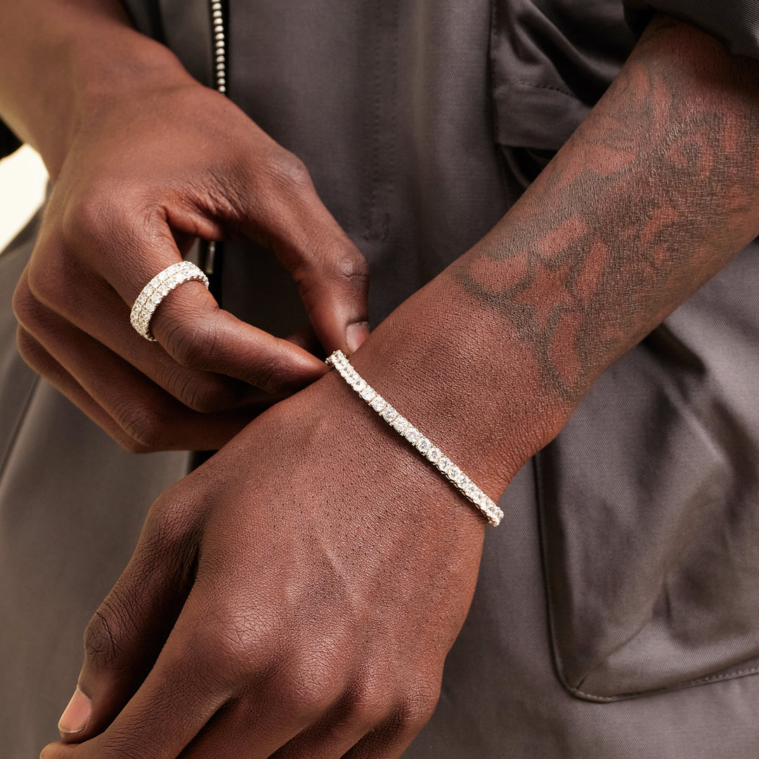 TENNIS CHAIN BRACELET (SILVER) - 4MM