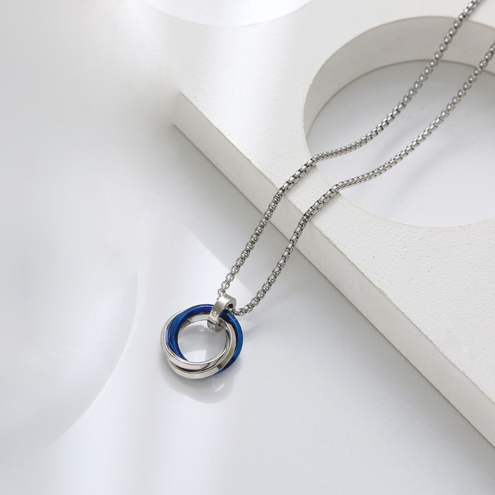 Triple Ring Pendant + Chain