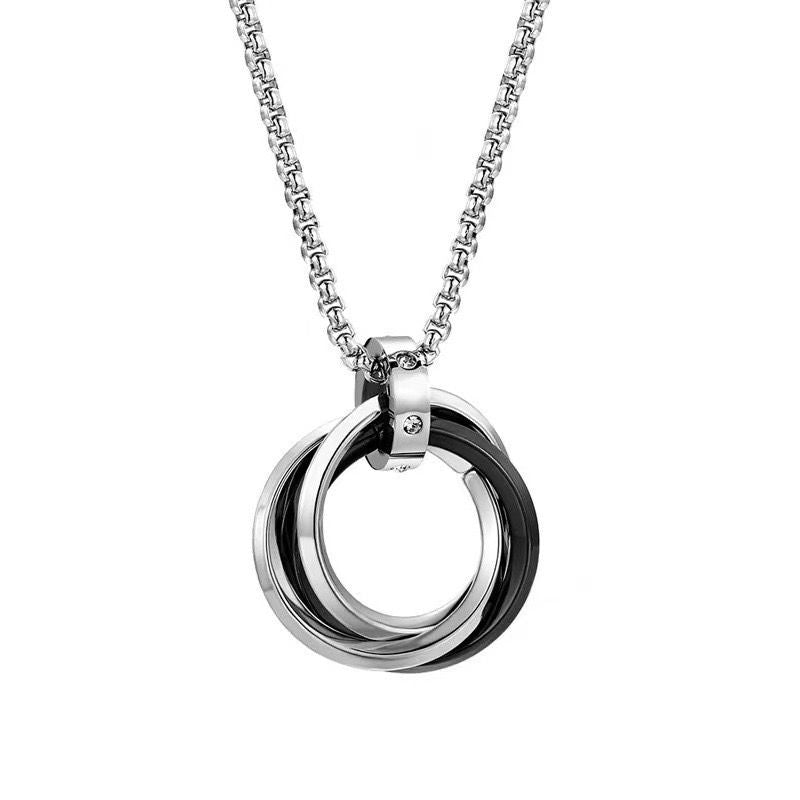 Triple Ring Pendant + Chain