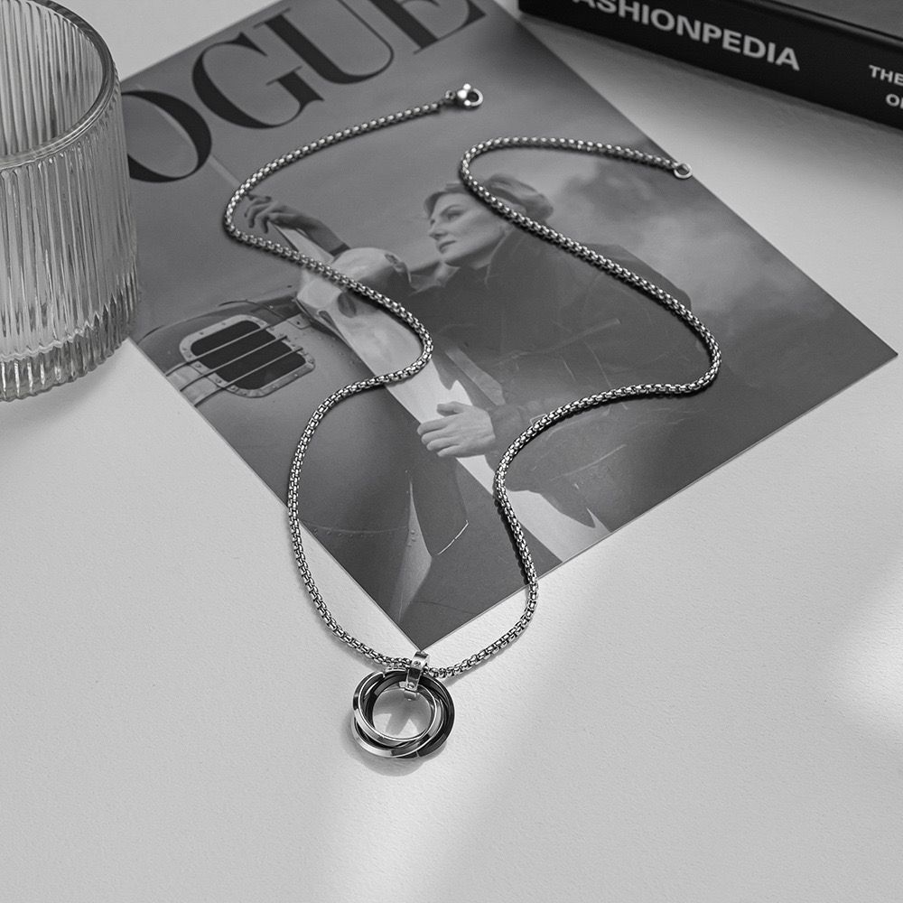 Triple Ring Pendant + Chain