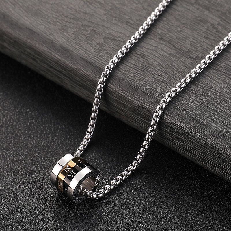 Roman Rotatable Pendant + Chain