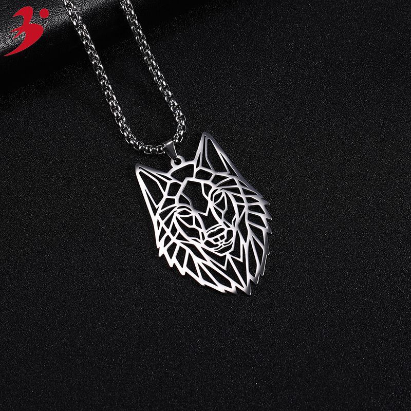 Wolf Head (Pendant + Chain)