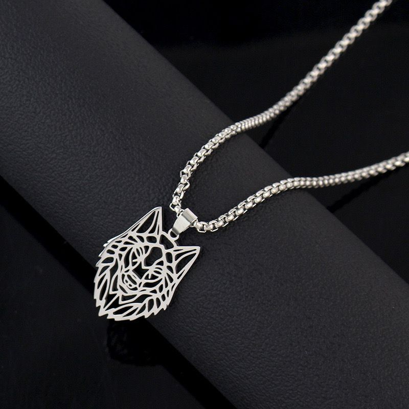 Wolf Head (Pendant + Chain)