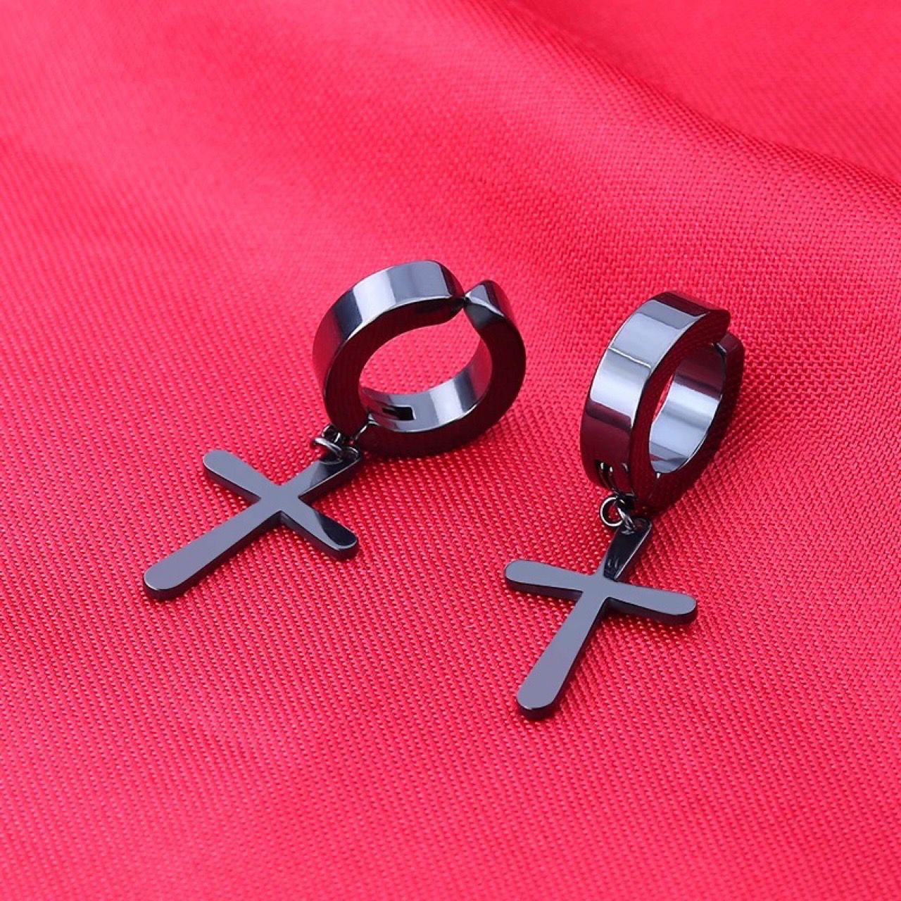 Iconic Cross Men'S Earring