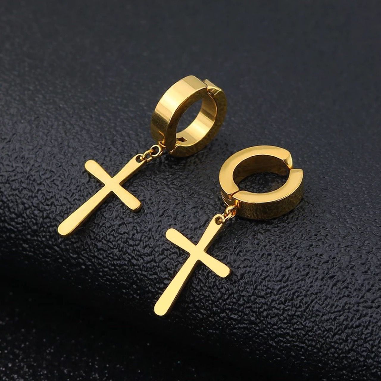 Iconic Cross Men'S Earring