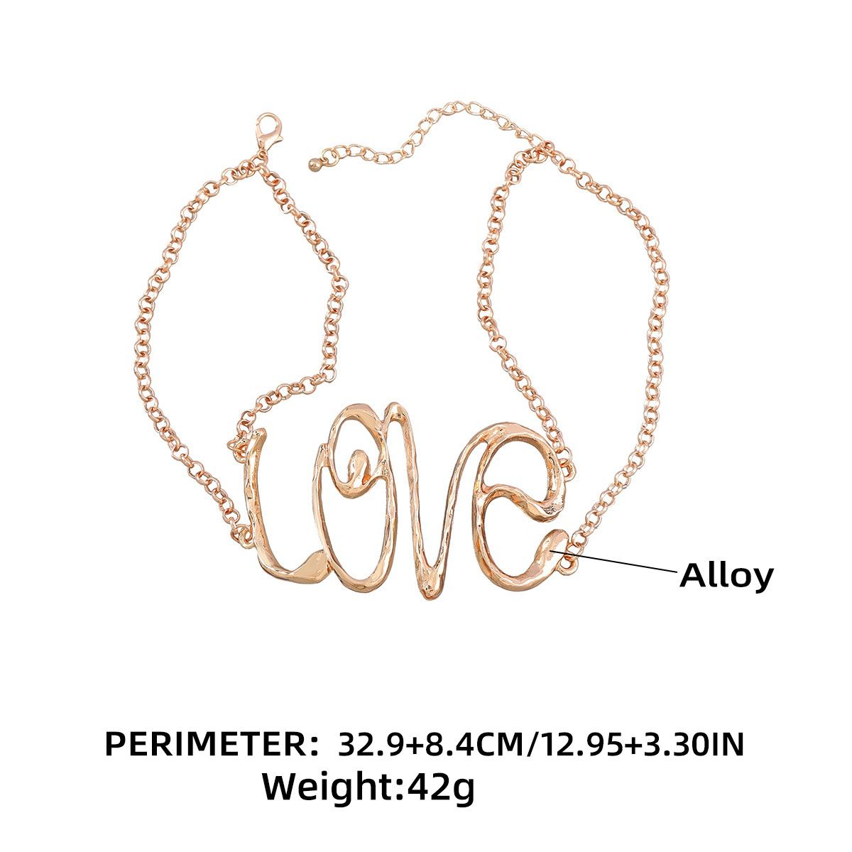 Stylish Love pendant choker