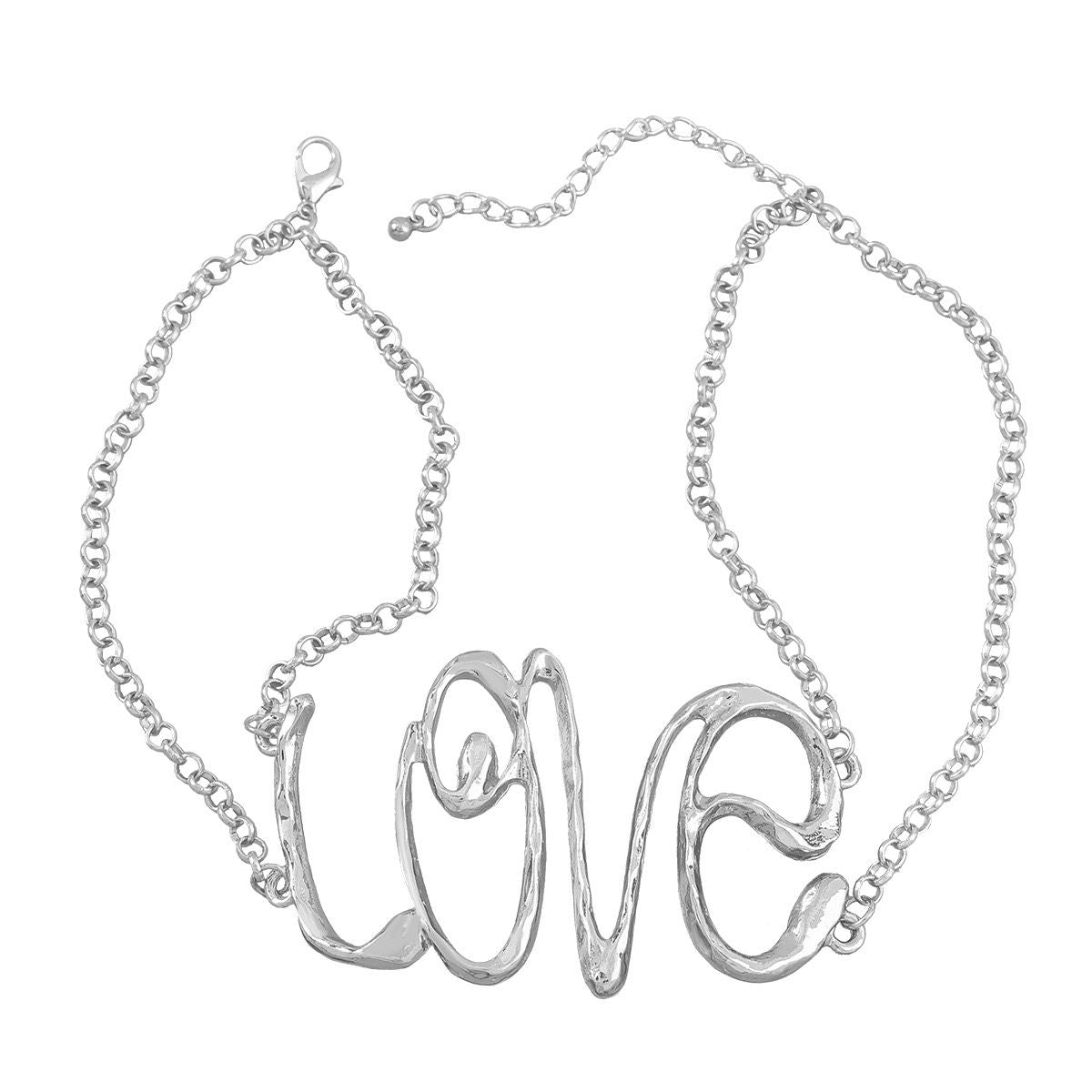 Stylish Love pendant choker