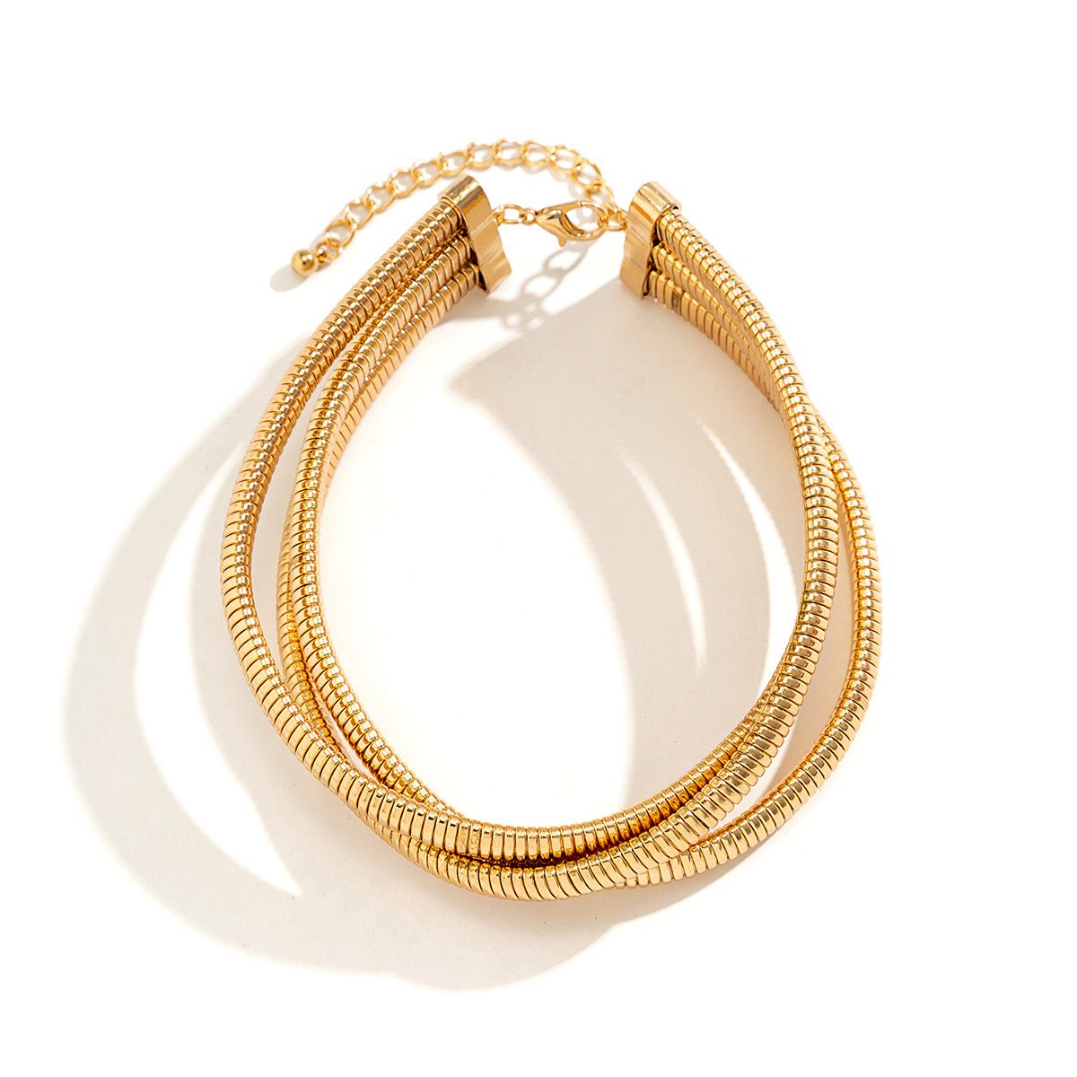 Three-Layer Chain Choker Necklace