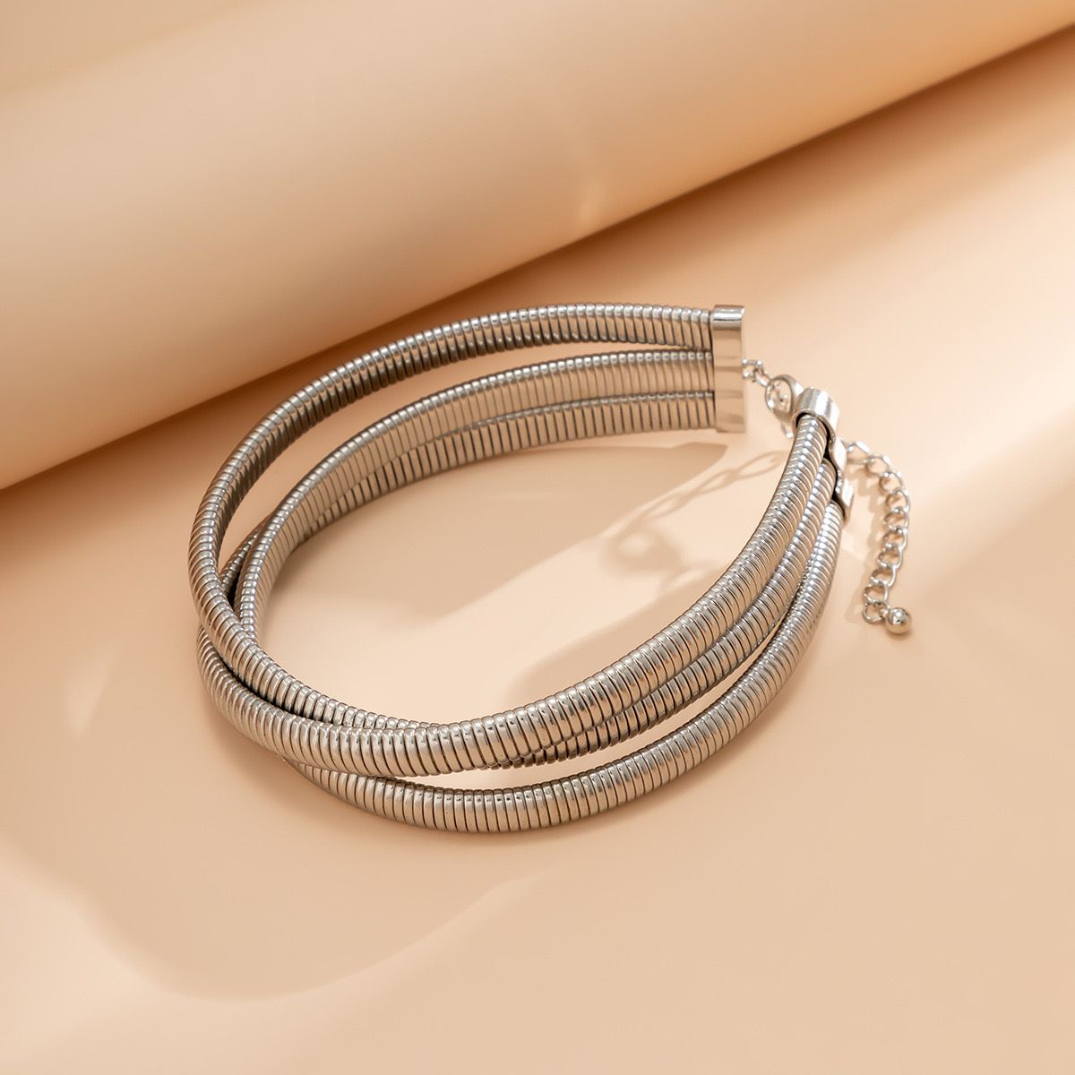 Three-Layer Chain Choker Necklace