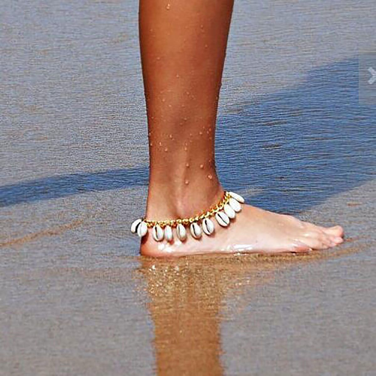 seashell charm anklet