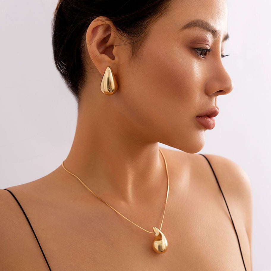 Trio Drop Pendant Earring Set - 3 Piece