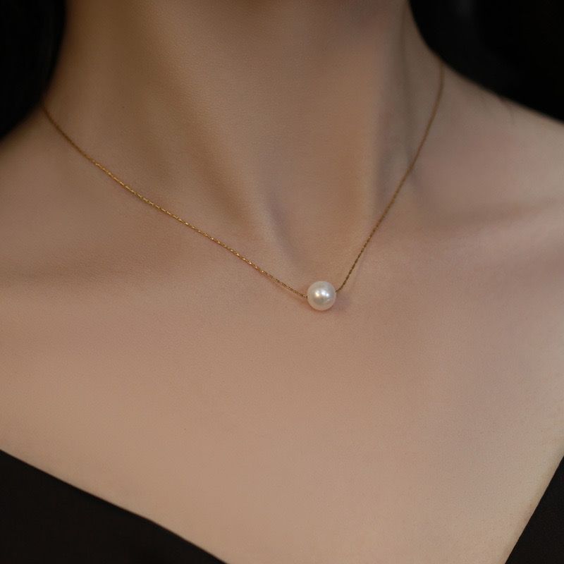 Single Pearl Drop Chain