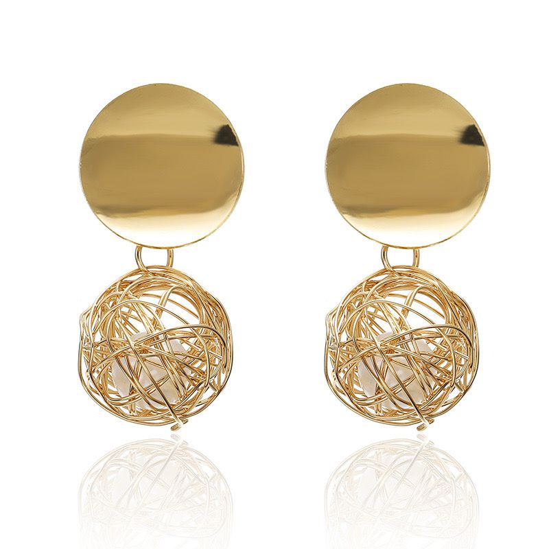 Pearl Cage Drop Earrings