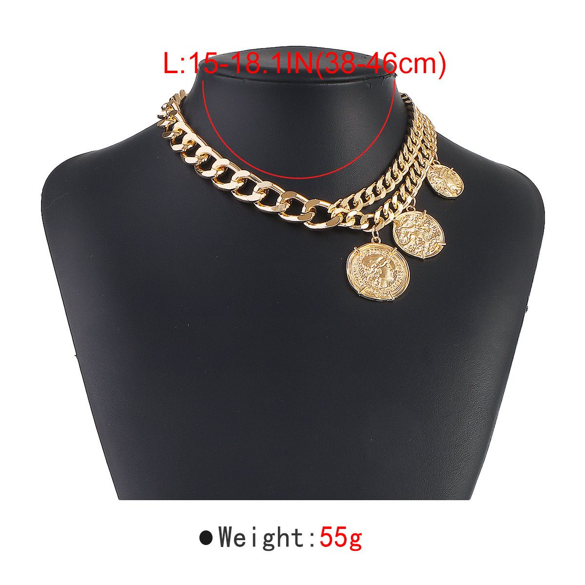 Ancient Coin Choker Gold Necklace