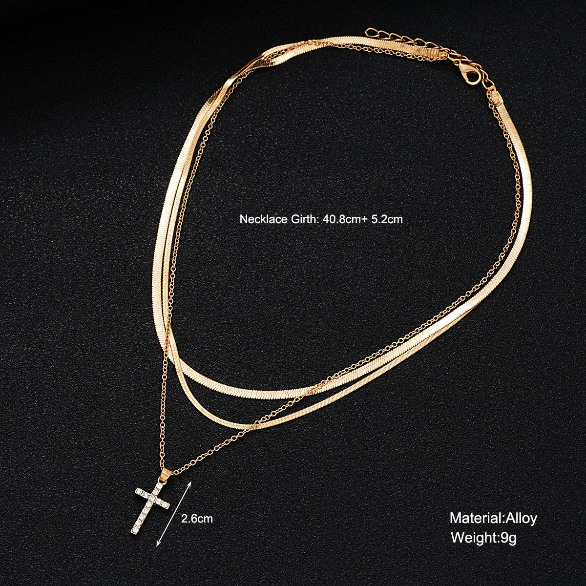 Layered Cross Necklace