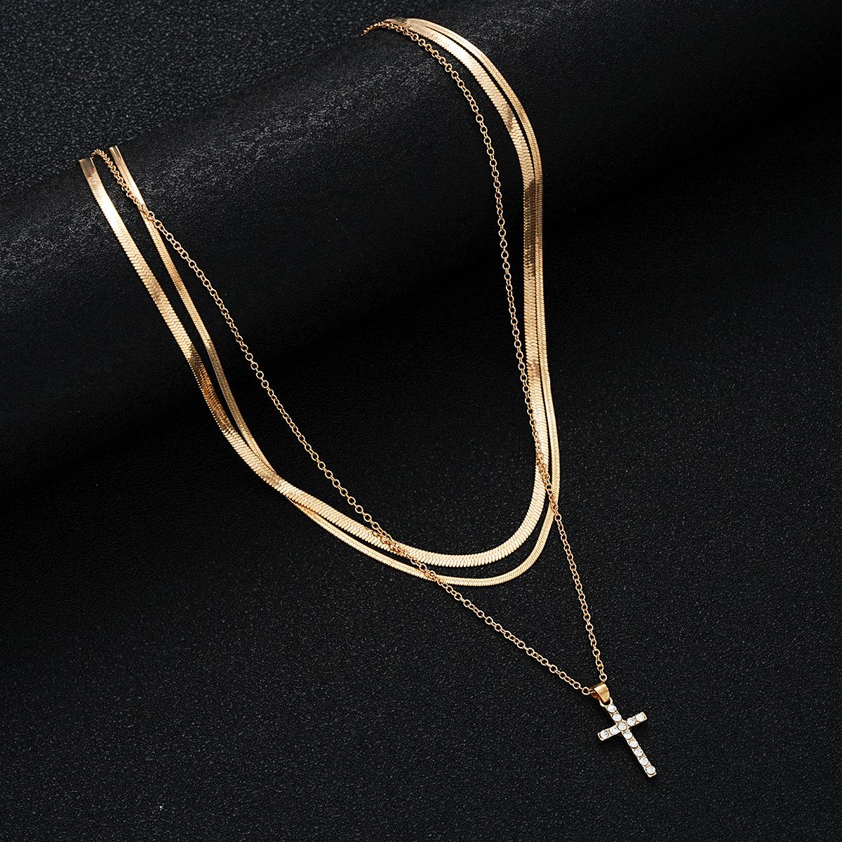 Layered Cross Necklace