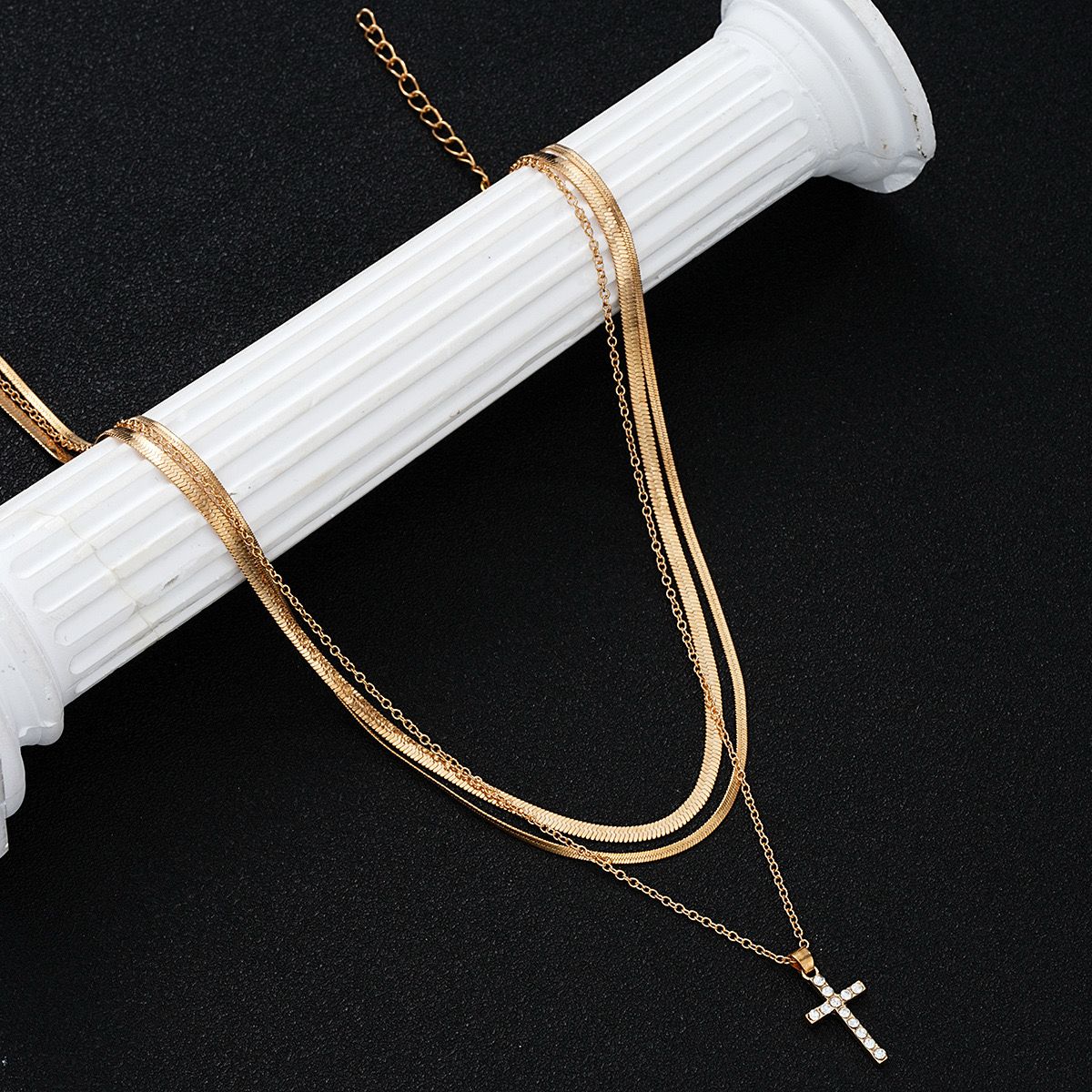 Layered Cross Necklace