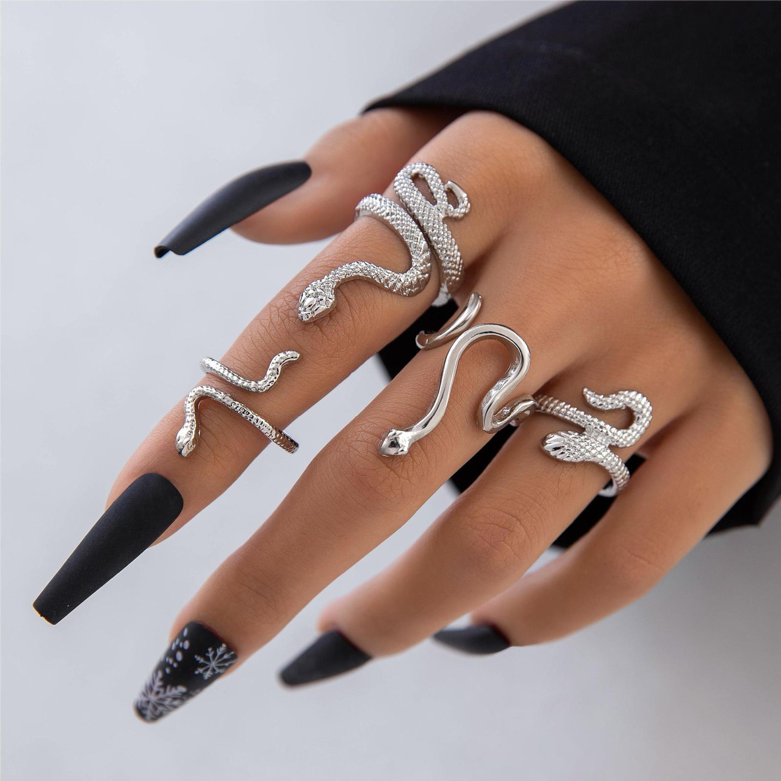 Snake Coil Cocktail Ring - Set Of 4