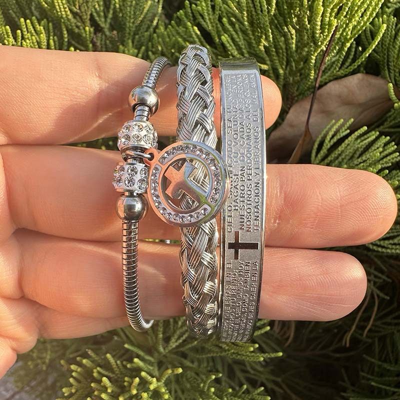 Titanium Luxury Three-Piece Men's Bracelet