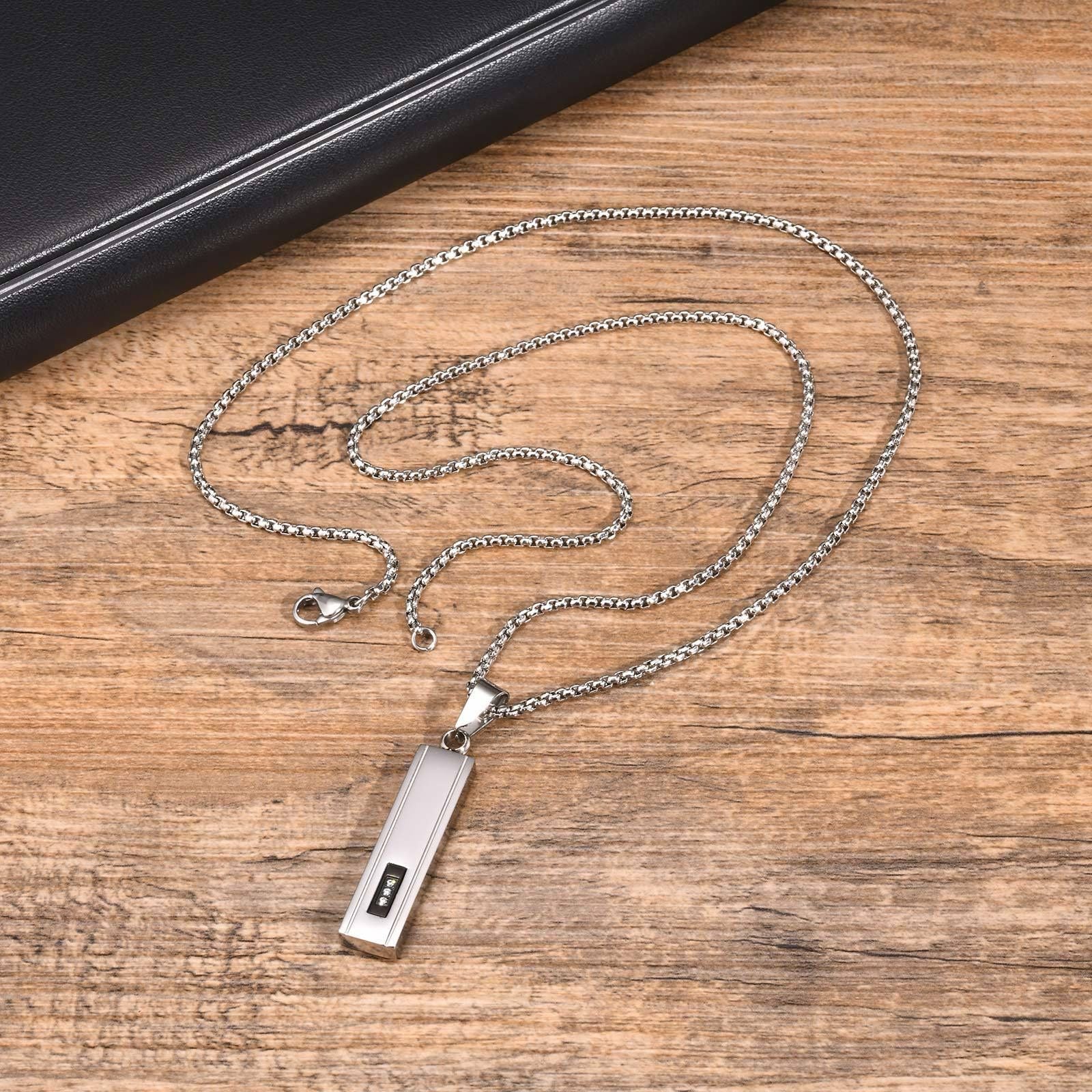 Timeless Titanium Sleek (Pendant + Chain)
