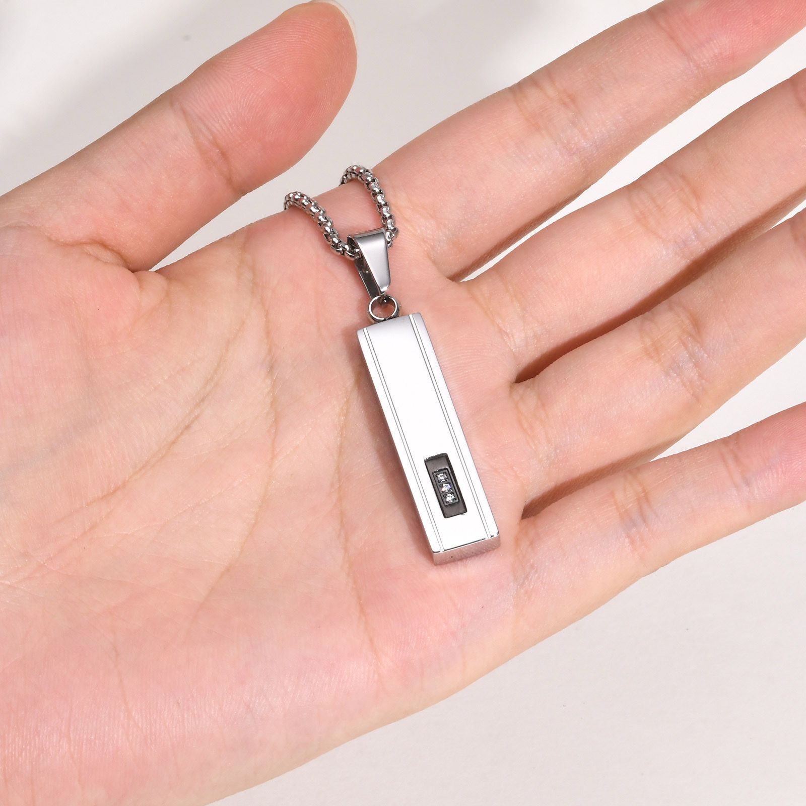 Timeless Titanium Sleek (Pendant + Chain)