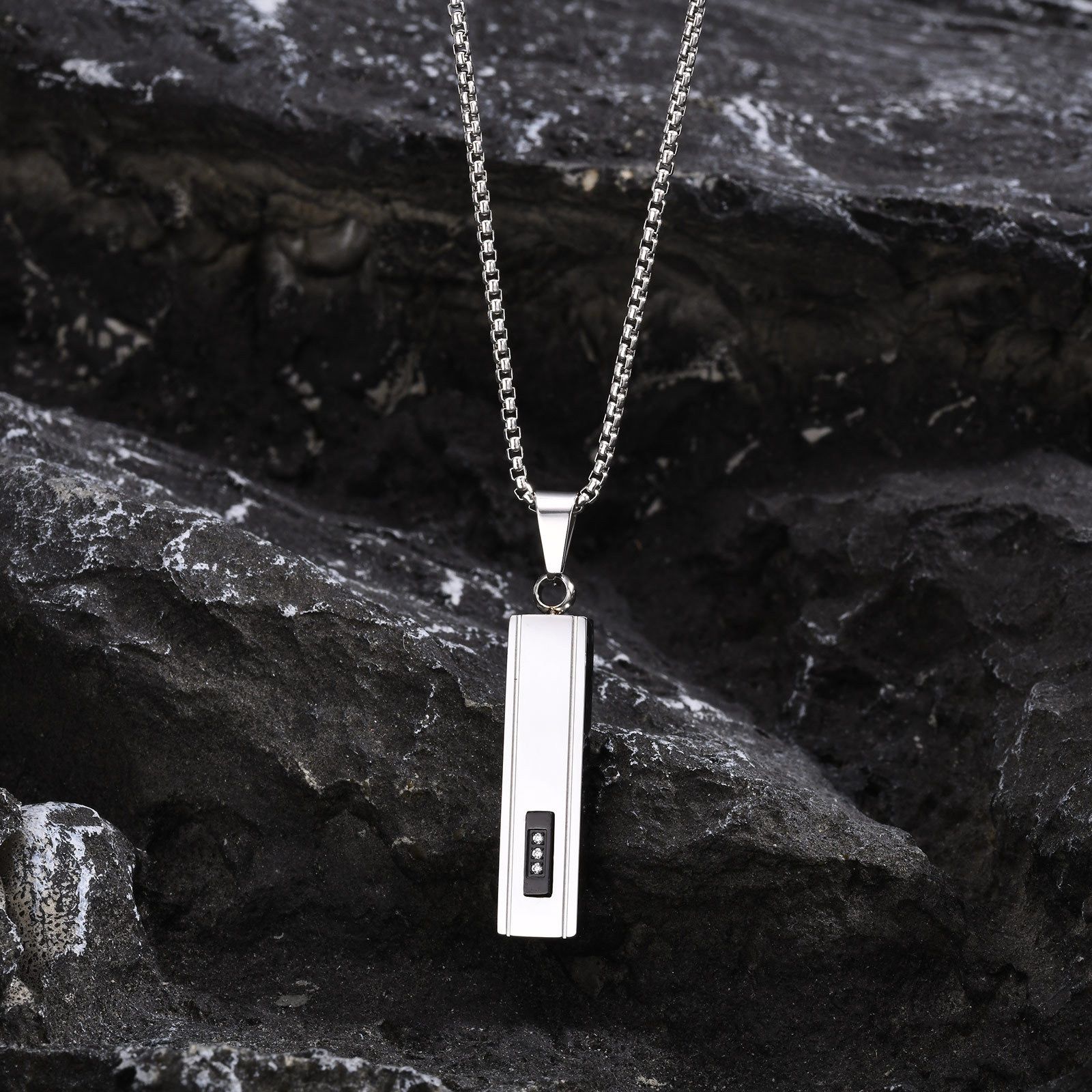 Timeless Titanium Sleek (Pendant + Chain)