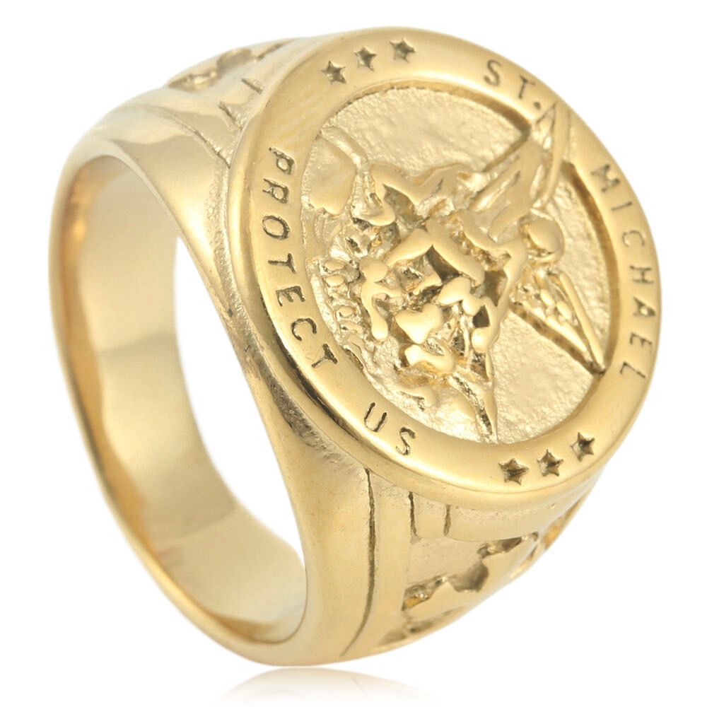 PROTECT US Men's RING - 18K Gold Plated