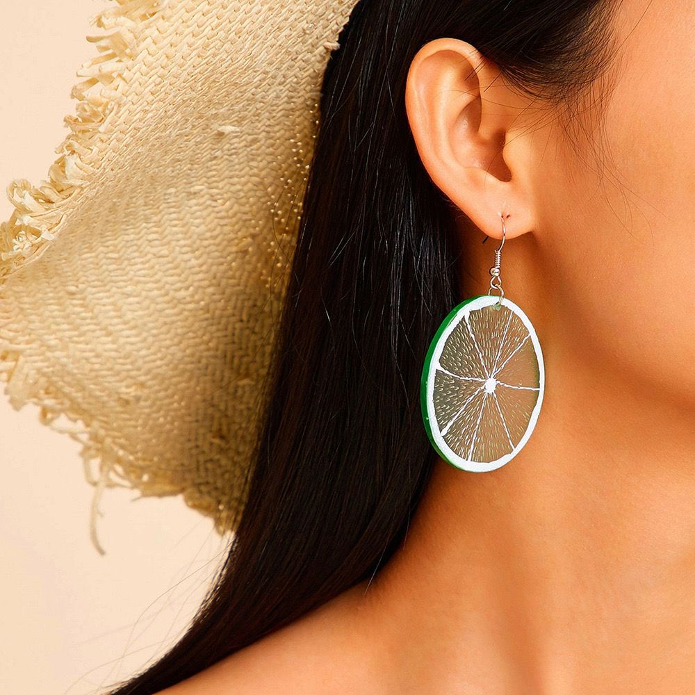 Summer lemon slice earrings