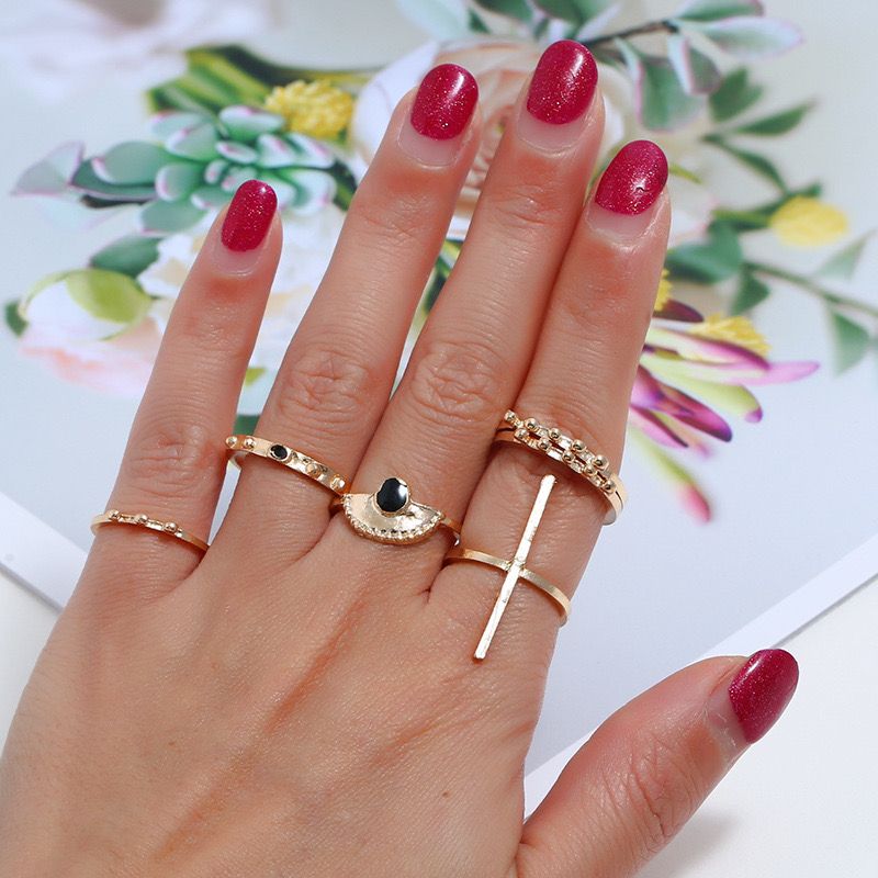 Trendy set of 6 rings