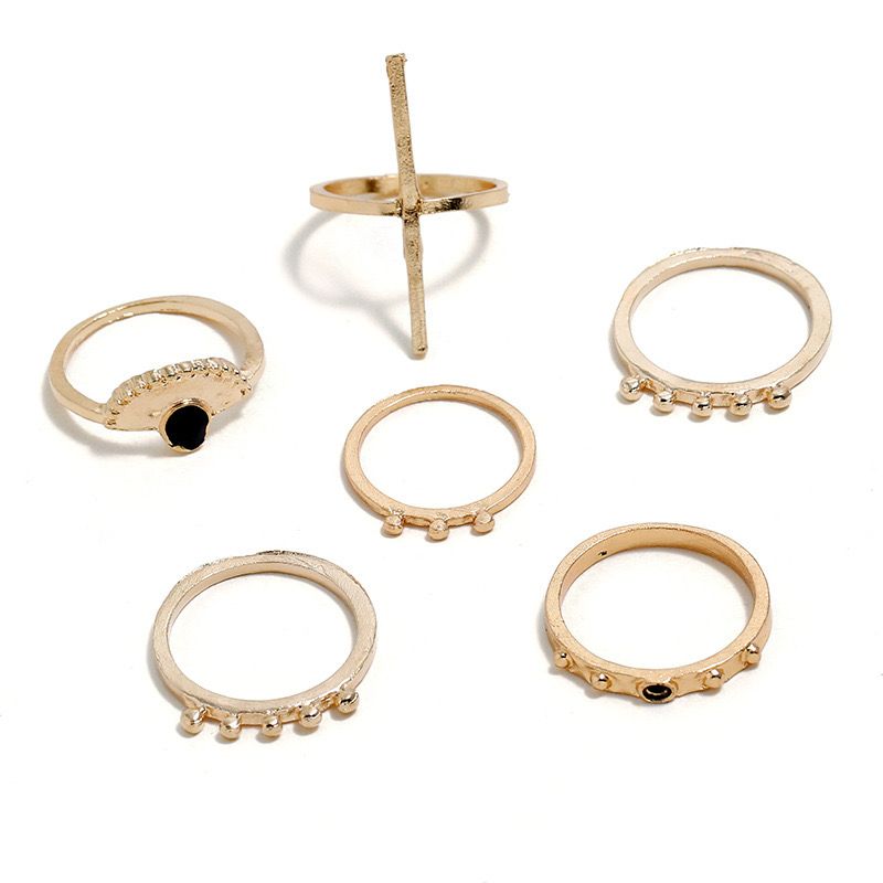 Trendy set of 6 rings