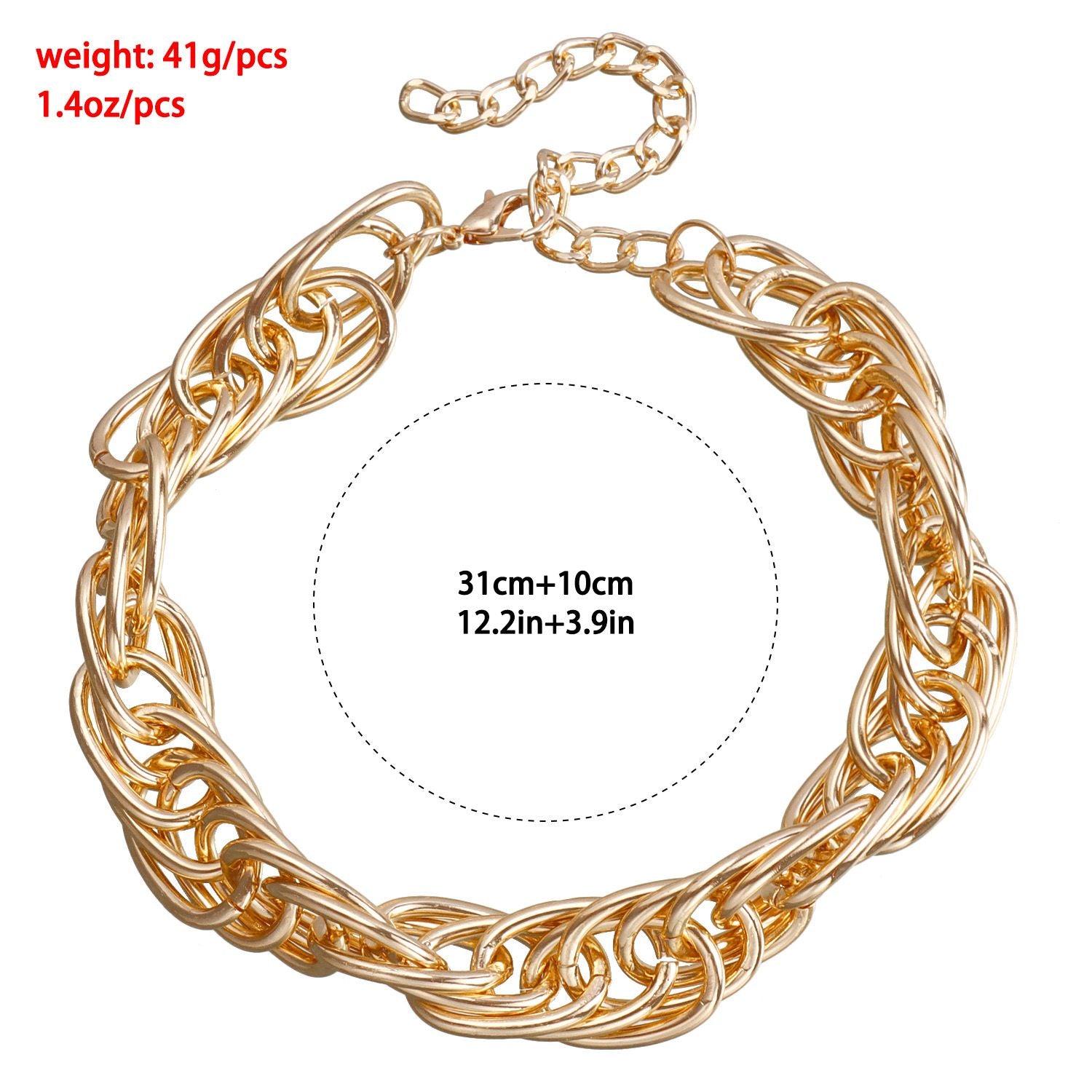 Twisted chain necklace elegance