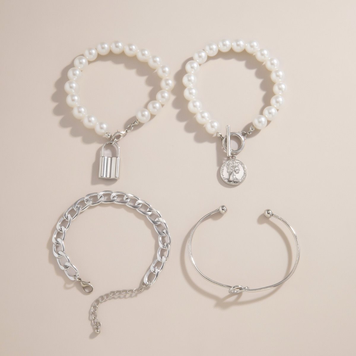 Four Layered Lock Bracelet