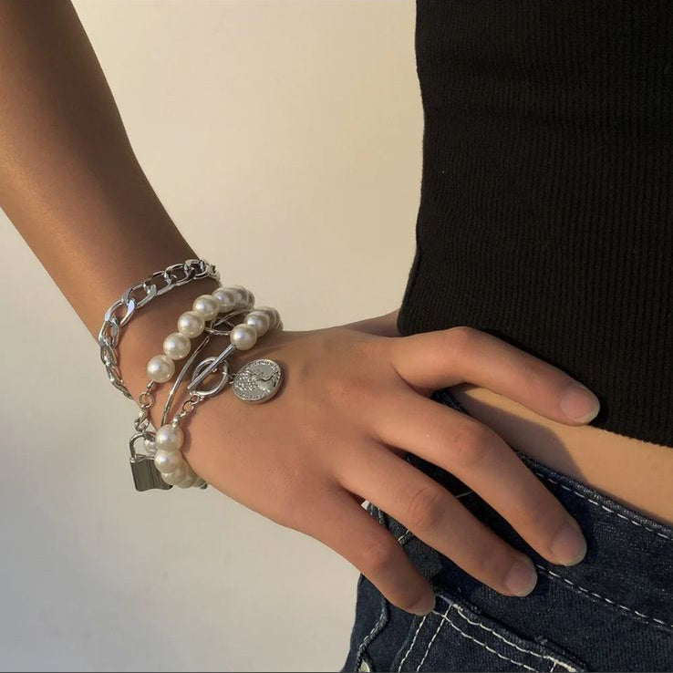 Four Layered Lock Bracelet