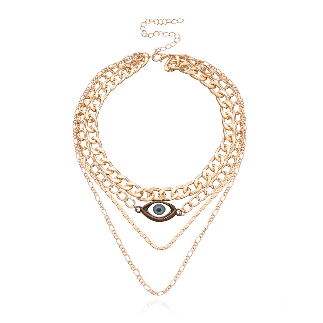 Four Layered Evil Eye Necklace