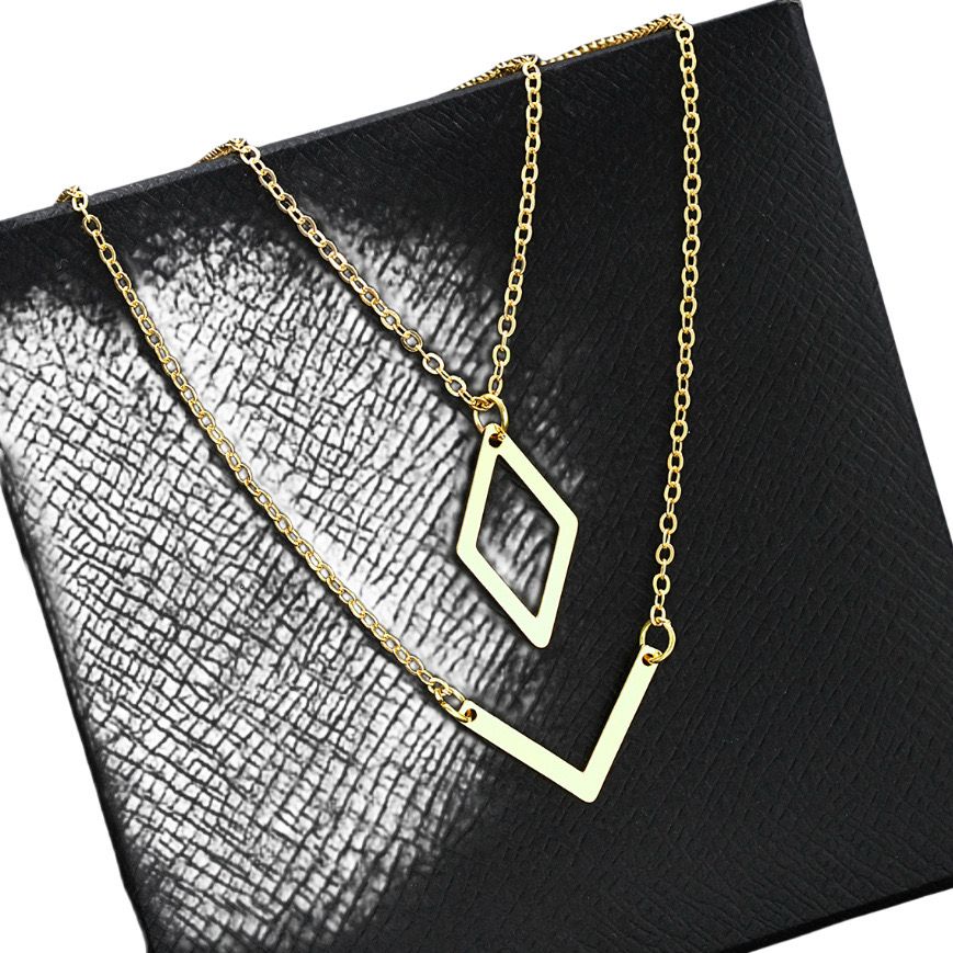 Double Drop Pendant Chain