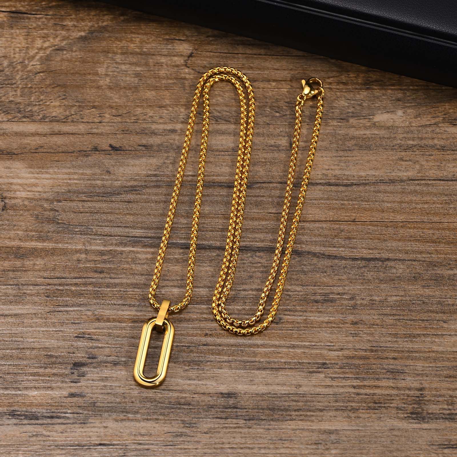 Statement Men's Pendant With Chain (18k Gold Plating)