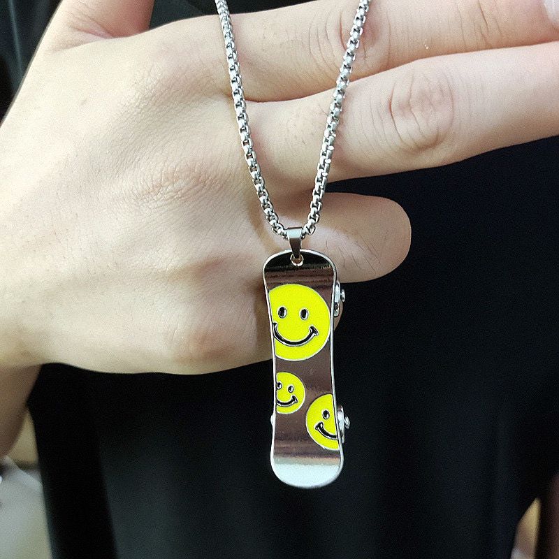 Happy Smiley Skateboard Pendant