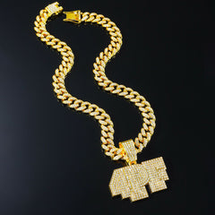 4PF - Iced Cuban Pendant & Chain
