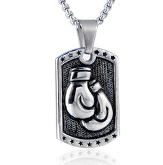 Boxer Spirit (Pendant + Chain) - Titanium