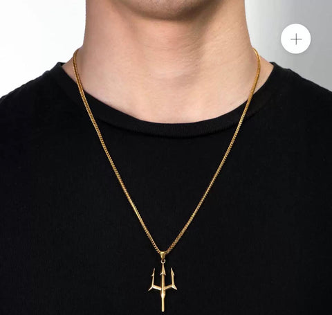 Trident ( Chain + Pendant) - 18K Gold Plated