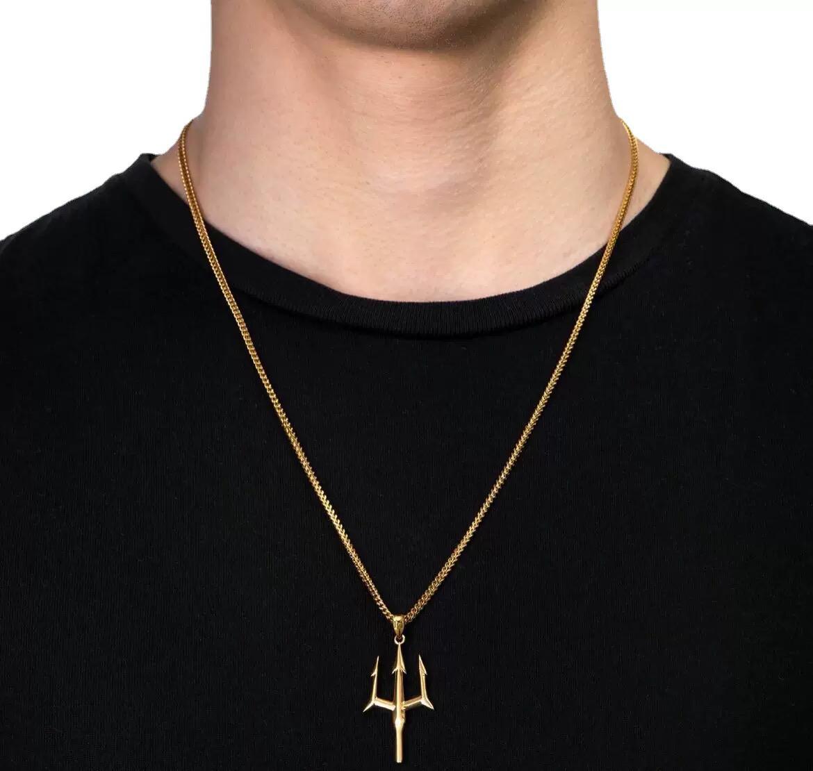 Trident ( Chain + Pendant) - 18K Gold Plated