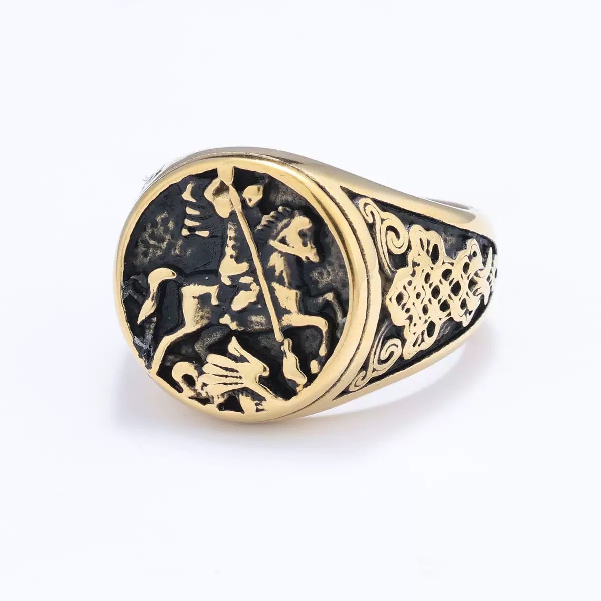 Men's St George Ring - 18k Gold Plated