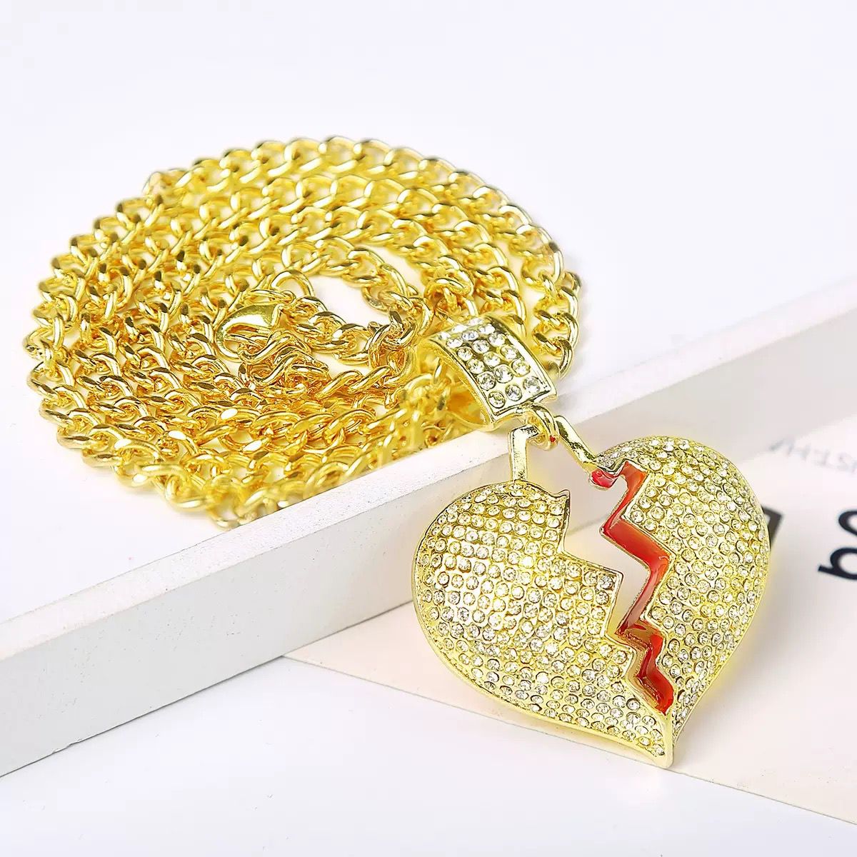 Split Heart (Pendant + Chain)