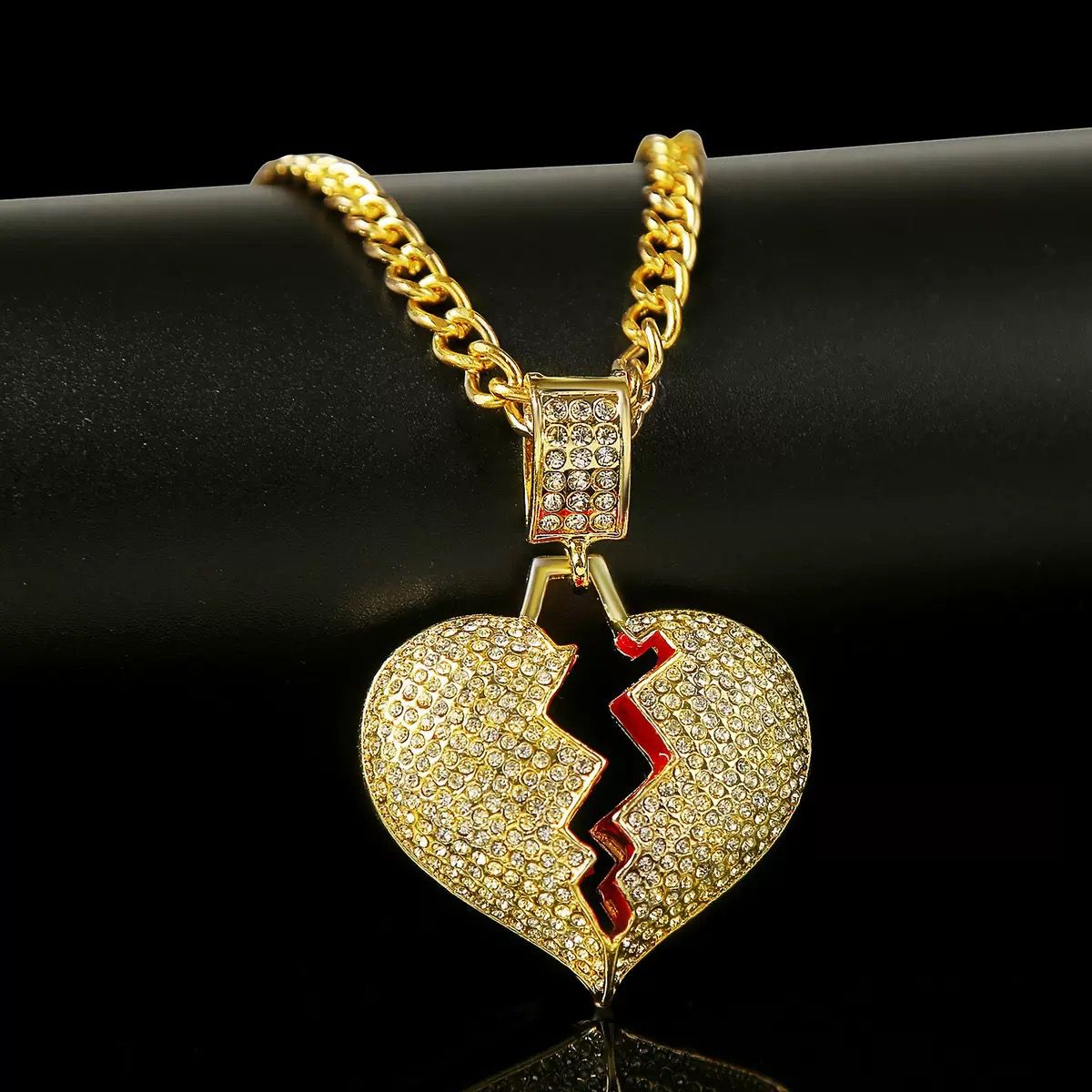 Split Heart (Pendant + Chain)