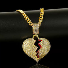Split Heart (Pendant + Chain)