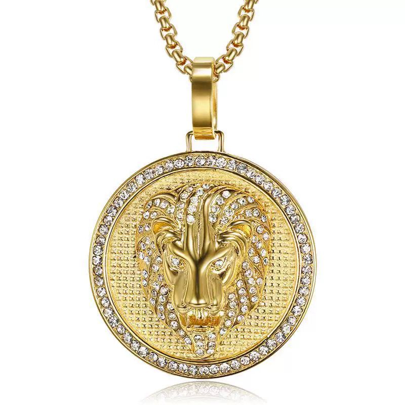 Bold Lion Head Pendant - 18K Gold Plated