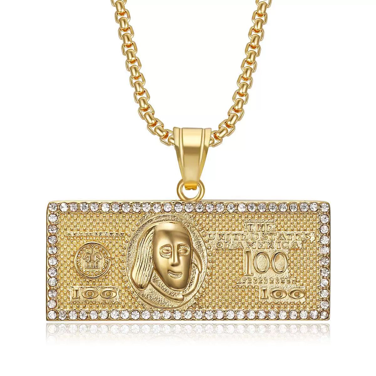 Dollar ( Pendant + Chain) - Titanium