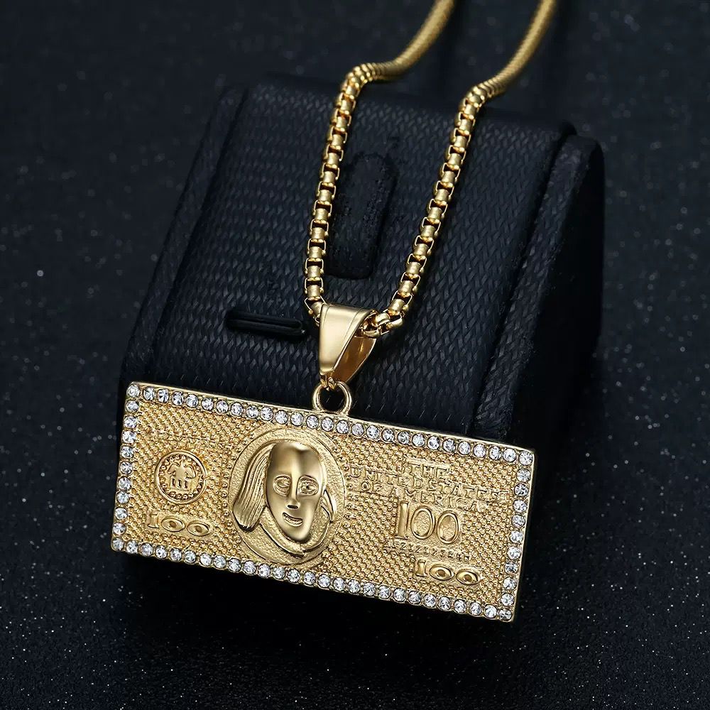 Dollar ( Pendant + Chain) - Titanium